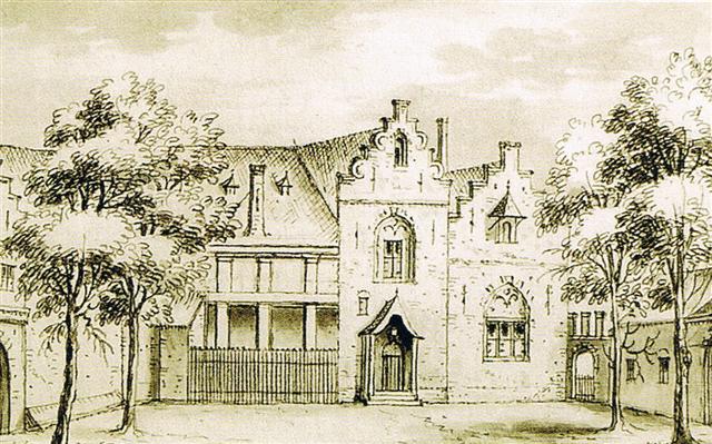 Het Klooster in Dordrecht tekening 1585