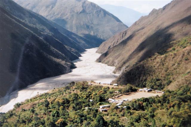 De Yungas, zicht op een dal. 